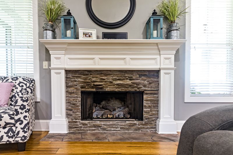 Brick Fireplace Mantel Installation